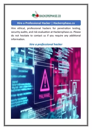 Hire a Professional Hacker Hackersphase.co