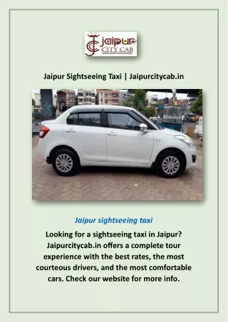 Jaipur Sightseeing Taxi | Jaipurcitycab.in