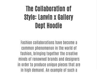 Lanvin x Gallery Dept Hoodie