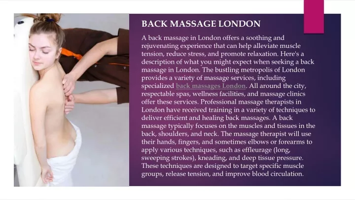 back massage london