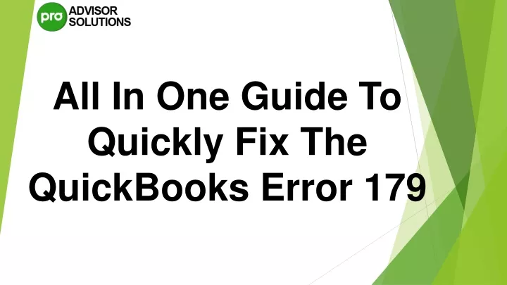 all in one guide to quickly fix the quickbooks