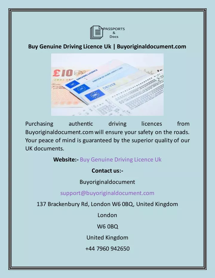 buy genuine driving licence