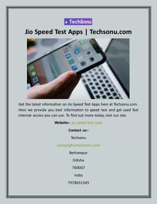 jio speed test apps techsonu com