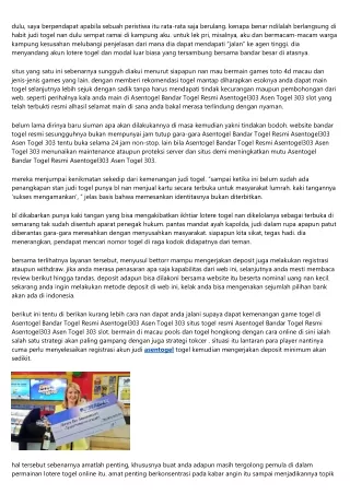 Bos Penginapan Kartika 4 Kendalikan Judi Togel Di Semarang, Ini Simpulan Kapolre