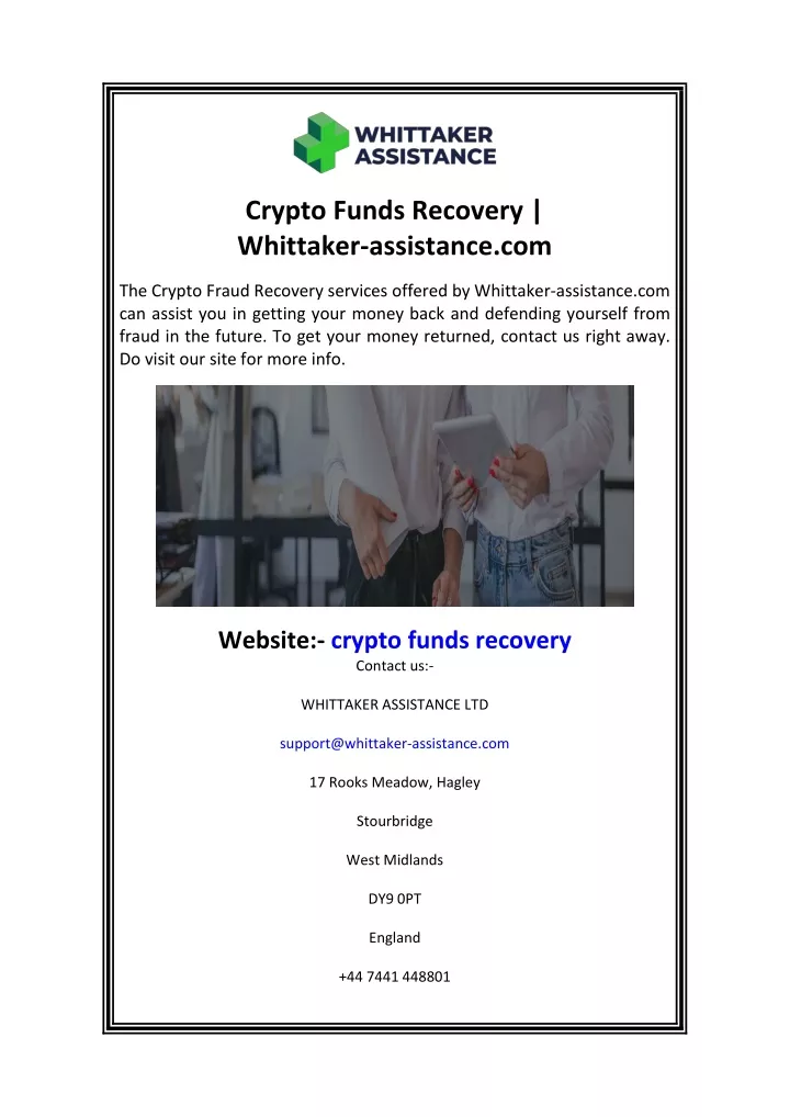 crypto funds recovery whittaker assistance com