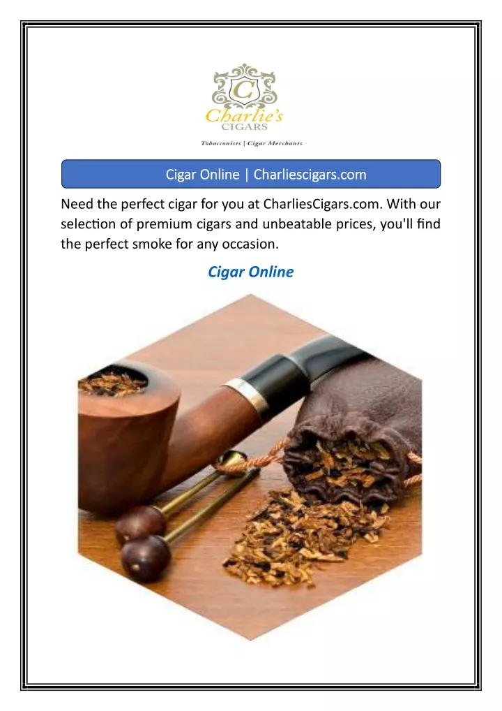 cigar online charliescigars com cigar online