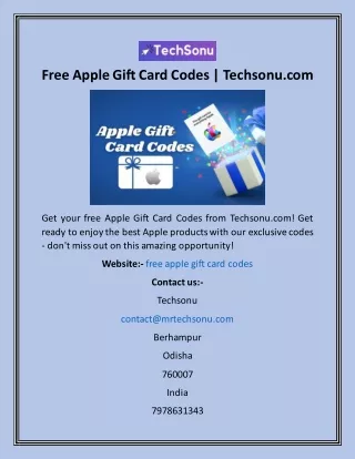 free apple gift card codes techsonu com