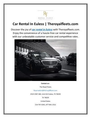 Car Rental In Euless Theroyalfleets.com