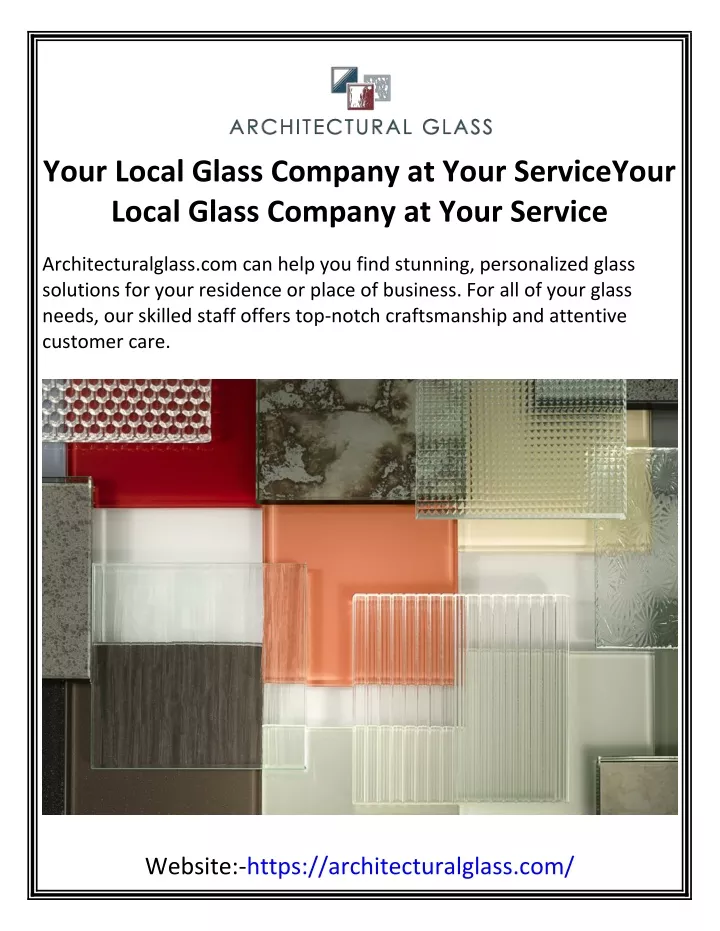 your local glass company at your serviceyour