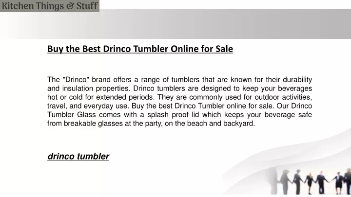 buy the best drinco tumbler online for sale