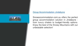 Group Accommodation Jindabyne  Snowaccommodation.com.au