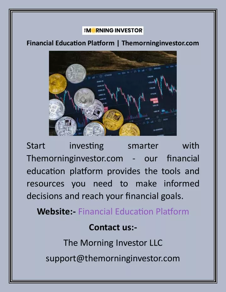 financial education platform themorninginvestor