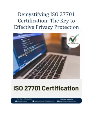 demystifying iso 27701 certification