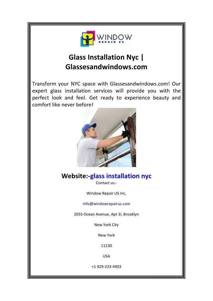 glass installation nyc glassesandwindows com