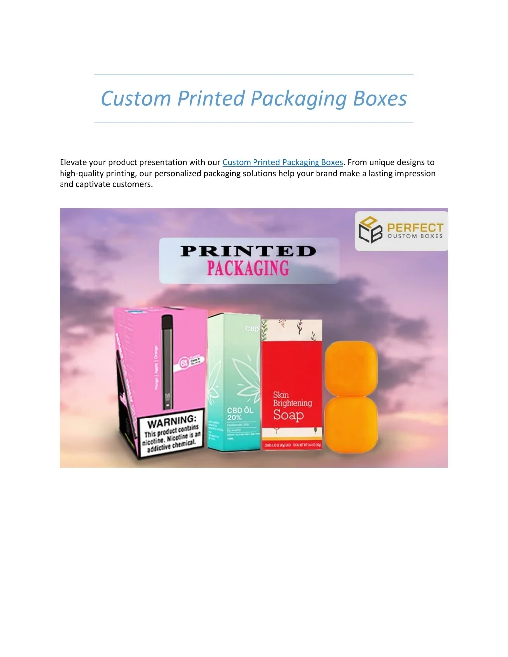 PPT - Custom Printed Packaging Boxes PowerPoint Presentation, free ...