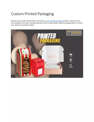 Custom Printed Packaging