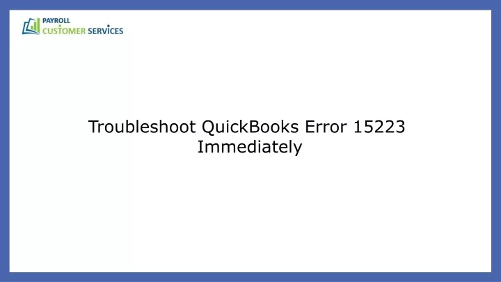 troubleshoot quickbooks error 15223 immediately