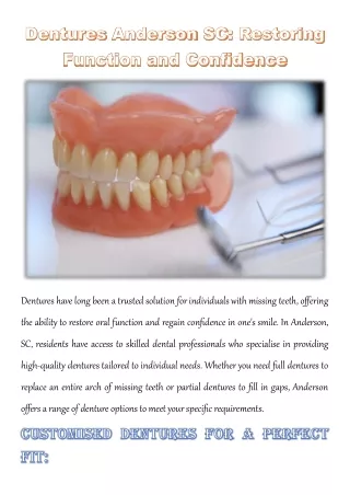 dentures have long been a trusted solution
