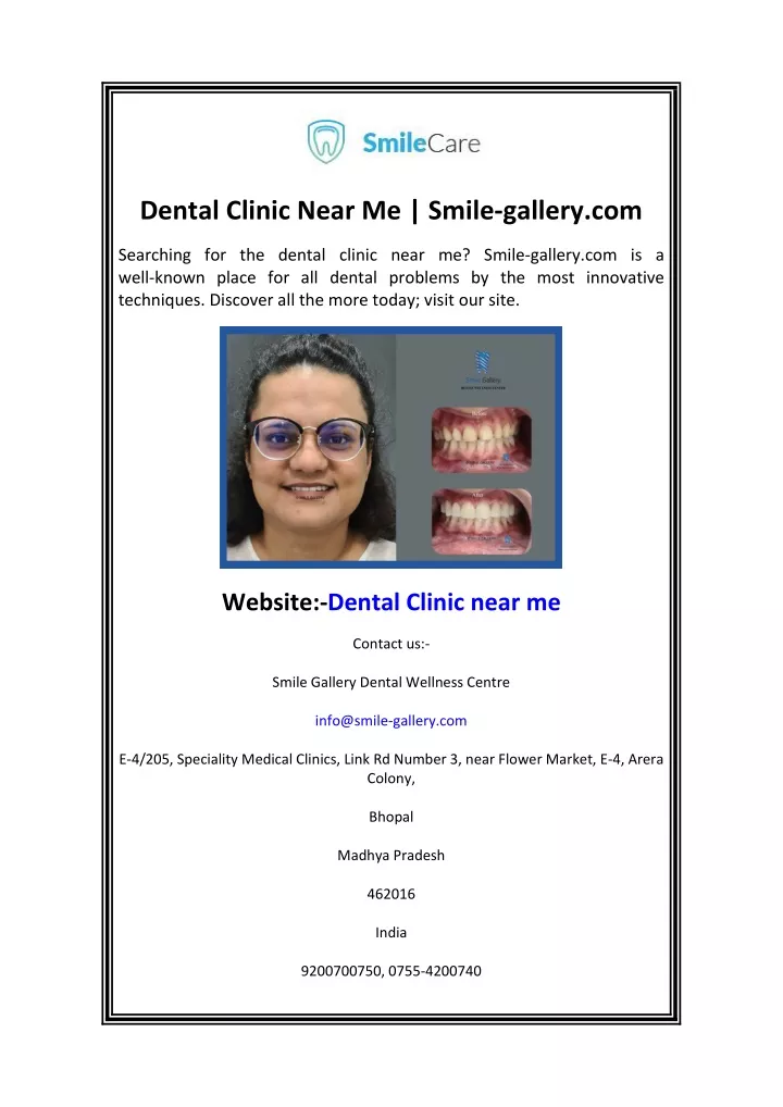 dental clinic near me smile gallery com