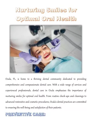ocala fl is home to a thriving dental community