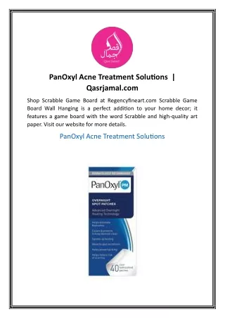 PanOxyl Acne Treatment Solutions Qasrjamal