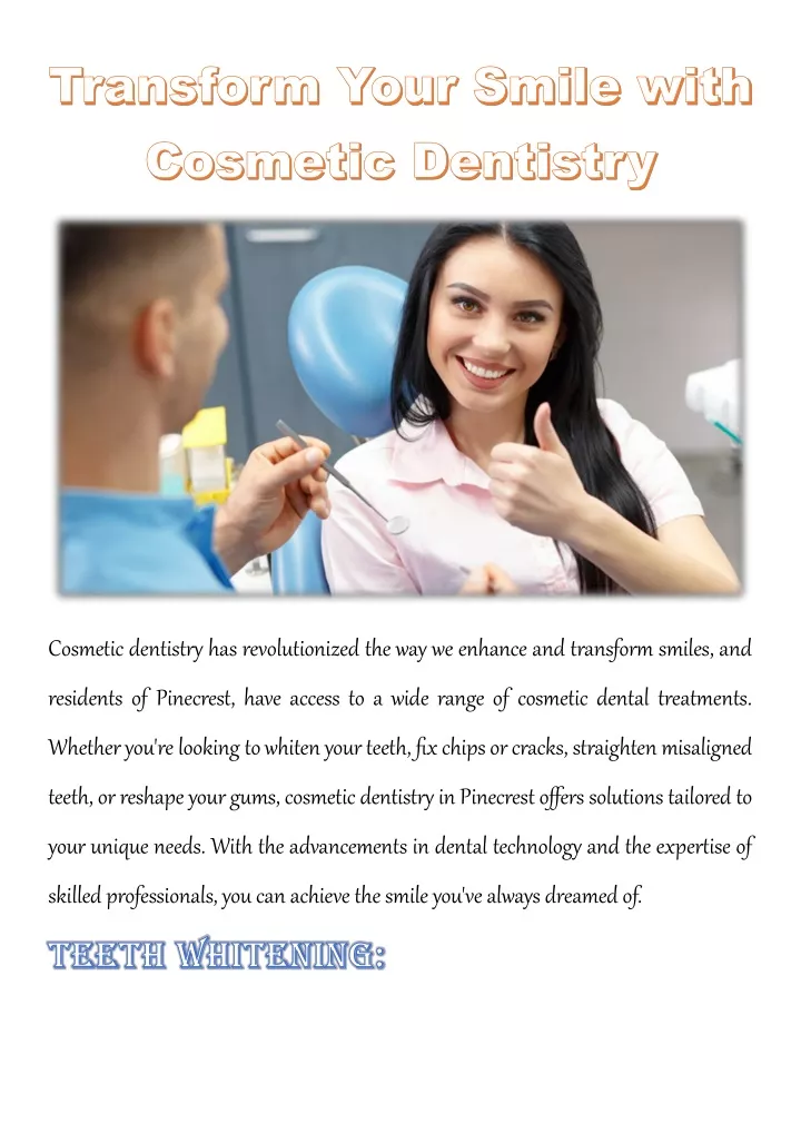 cosmetic dentistry has revolutionized