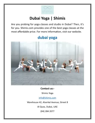 Dubai Yoga Shimis