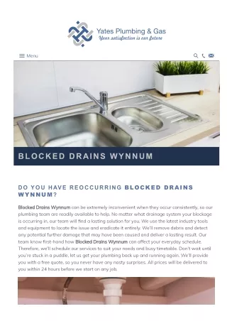 Blocked drains wynnum