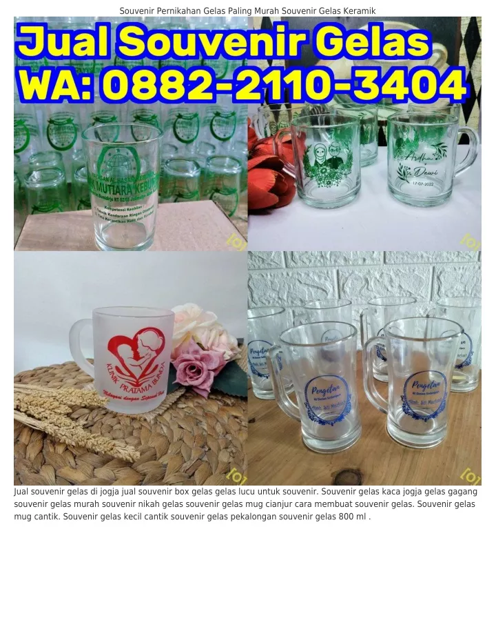 souvenir pernikahan gelas paling murah souvenir