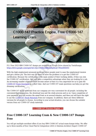 C1000-147 Practice Engine, Free C1000-147 Learning Cram