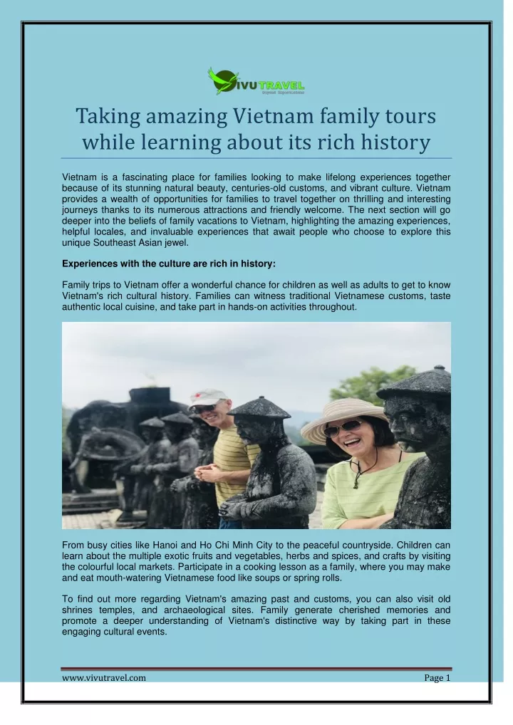 taking amazing vietnam family tours while