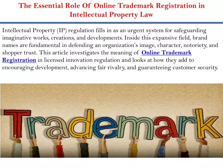 the essential role of online trademark