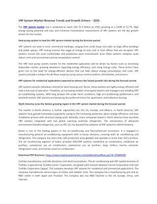 vrf system market revenue trends and growth