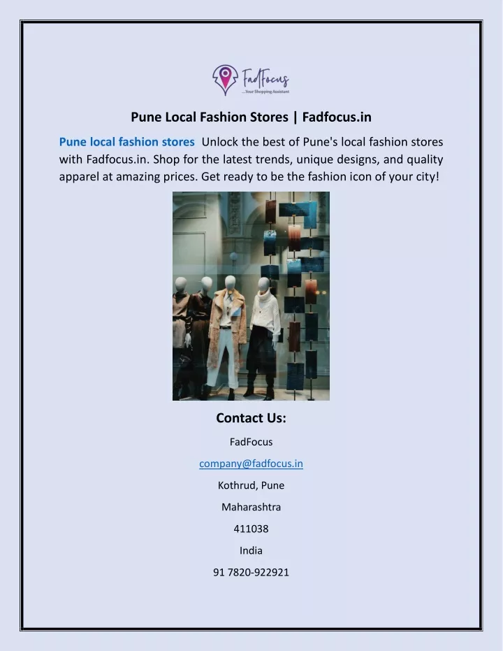 pune local fashion stores fadfocus in