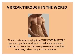 a break through in the world