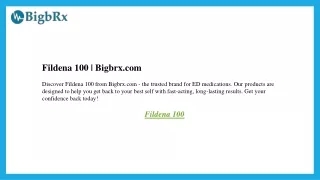Fildena 100  Bigbrx.com