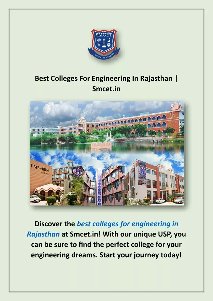 best colleges for engineering in rajasthan smcet