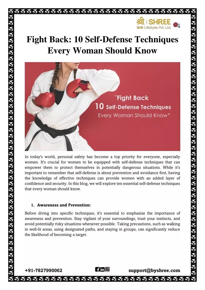 fight back 10 self defense techniques every woman