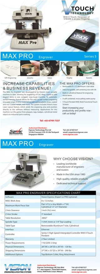 Cylindrical And Glass MAX Pro S5 Engraver