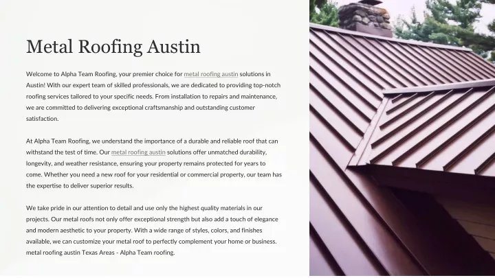 metal roofing austin