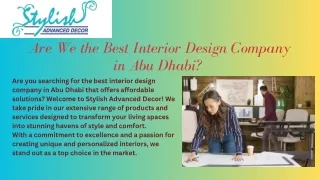 Are We the Best Interior Design Company in Abu Dhabi