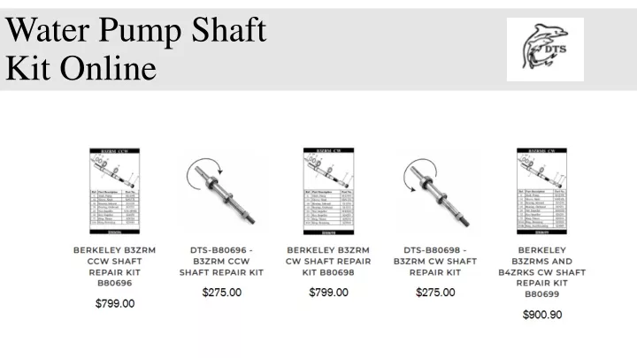 water pump shaft kit online