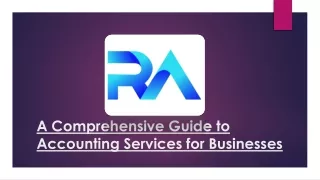 A Comprehensive Guide to Accounting Services for Businesses