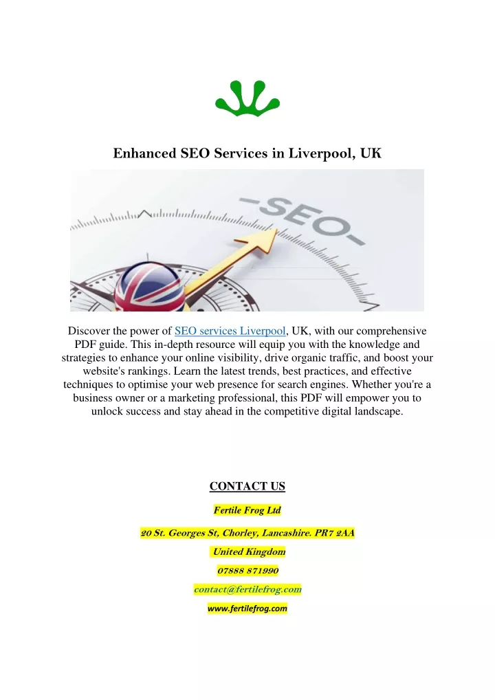 enhanced seo services in liverpool uk