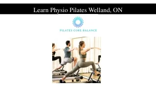 Learn Physio Pilates Welland, ON