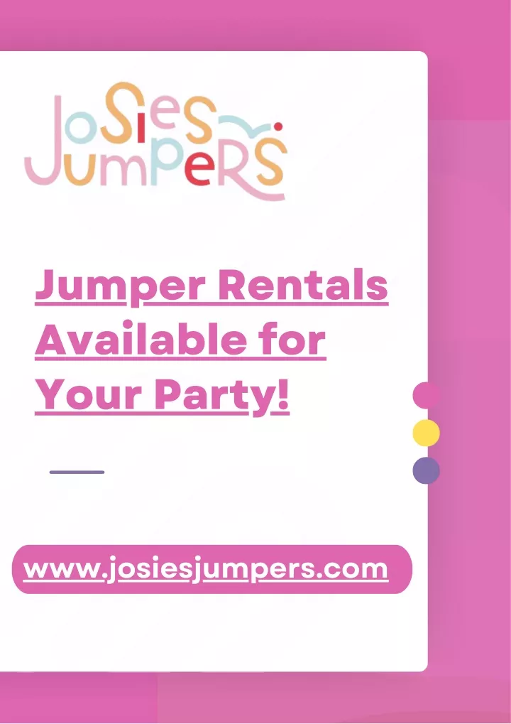 jumper rentals available for your party