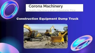Construction Equipment Dump Truck