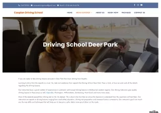 Driving School Deer Park What to Expect from Your Lessons