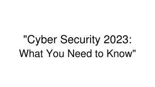 _Cyber Security 2023_