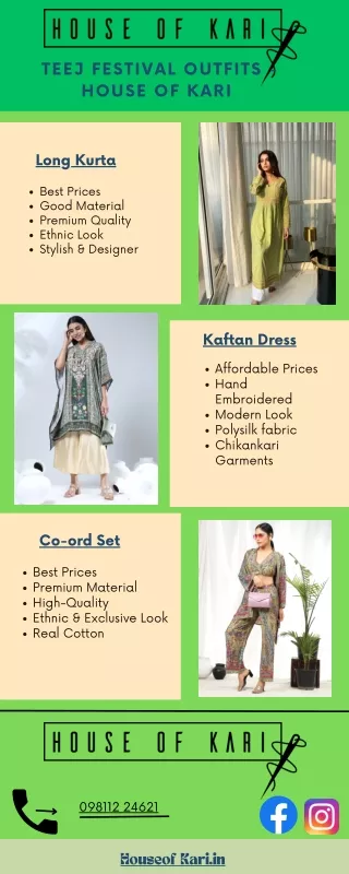 Shop Teej Festival Outfit For Women | House of Kari